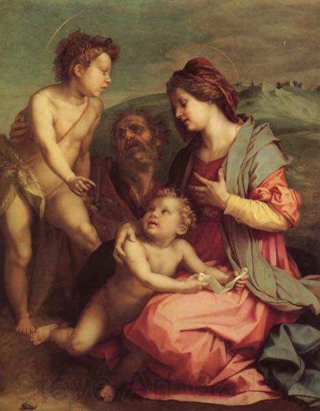 Andrea del Sarto Holy Family with john the Baptist Spain oil painting art
